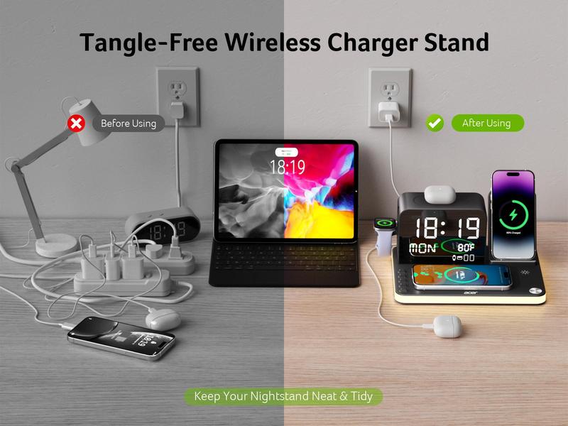 Acer 7 in 1 Wireless Charging Station with LED Night Light, Bluetooth Time Sync Clock & Temperature Display, USB-A & USB-C Ports – Compatible with iPhone, Android, Apple Watch & AirPods, Perfect Christmas & New Year Gift – TikTokShopBlackFriday Acer 7 in 1 Wireless Charging Station with LED Night Light, Bluetooth Time Sync Clock & Temperature Display, USB-A & USB-C Ports – Compatible with iPhone, Android, Apple Watch & AirPods, Perfect Christmas & New Year Gift – TikTokShopBlackFriday