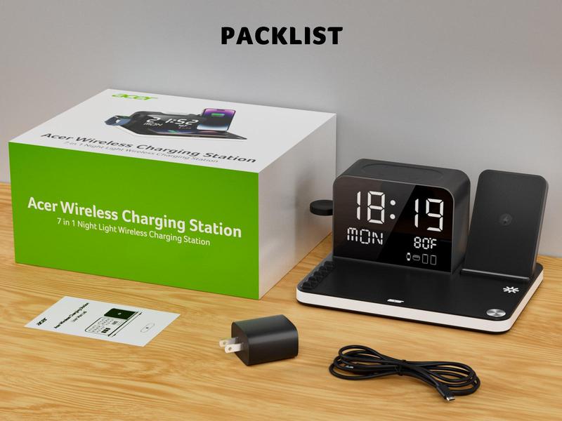 Acer 7 in 1 Wireless Charging Station with LED Night Light, Bluetooth Time Sync Clock & Temperature Display, USB-A & USB-C Ports – Compatible with iPhone, Android, Apple Watch & AirPods, Perfect Christmas & New Year Gift – TikTokShopBlackFriday Acer 7 in 1 Wireless Charging Station with LED Night Light, Bluetooth Time Sync Clock & Temperature Display, USB-A & USB-C Ports – Compatible with iPhone, Android, Apple Watch & AirPods, Perfect Christmas & New Year Gift – TikTokShopBlackFriday