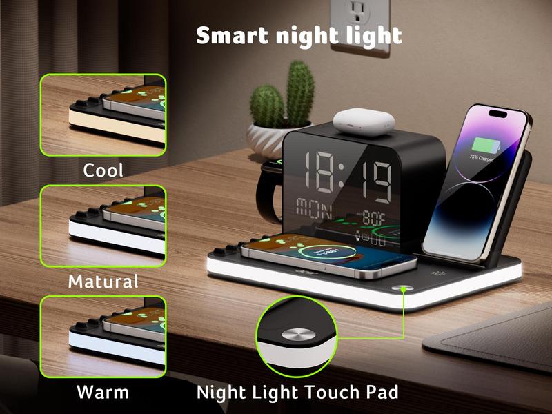 Acer 7 in 1 Wireless Charging Station with LED Night Light, Bluetooth Time Sync Clock & Temperature Display, USB-A & USB-C Ports – Compatible with iPhone, Android, Apple Watch & AirPods, Perfect Christmas & New Year Gift – TikTokShopBlackFriday Acer 7 in 1 Wireless Charging Station with LED Night Light, Bluetooth Time Sync Clock & Temperature Display, USB-A & USB-C Ports – Compatible with iPhone, Android, Apple Watch & AirPods, Perfect Christmas & New Year Gift – TikTokShopBlackFriday