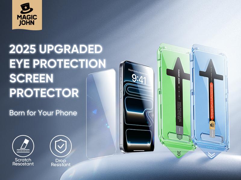 【TikTokShopBlackFriday】MAGIC JOHN Screen Protector 2 Pack for iPhone, Samsung, and Google–Clear & Privacy Protection, Fingerprint Resistant, Dust-Free, Bubble-Free Design 【TikTokShopBlackFriday】MAGIC JOHN Screen Protector 2 Pack for iPhone, Samsung, and Google–Clear & Privacy Protection, Fingerprint Resistant, Dust-Free, Bubble-Free Design