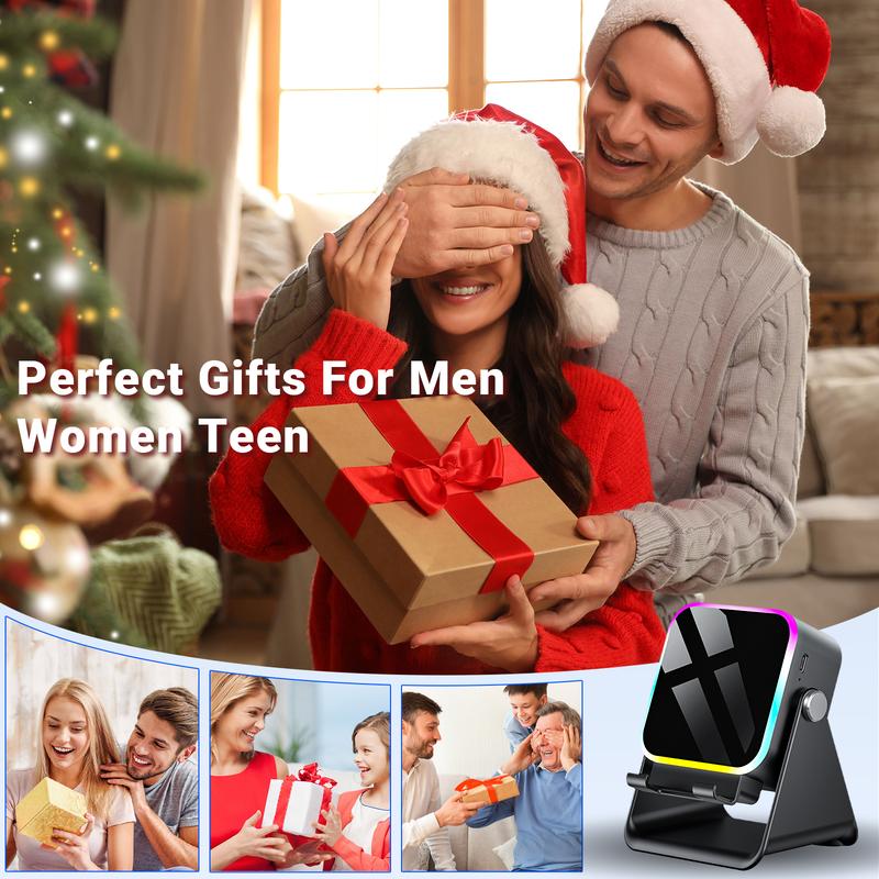 Wireless Induction Audio Speaker Stand, 5in1 Cellphone Holder, 3500mAh Rechargeable Emergency Power Bank,360° Adjustable Mobile Tablet Stand with Colorful Ambient Light Gifts for Men Women,TikTokShopBlackFriday - Image 9